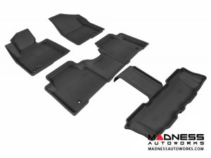 Hyundai Santa Fe Floor Mats (Set of 4) - Black by 3D MAXpider Hyundai Santa Fe Floor Mats (Set of 4) - Black by 3D MAXpider